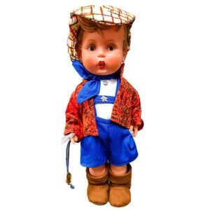 Vintage Goebel M.J. Hummel Rubber Doll Boy with Candle Germany